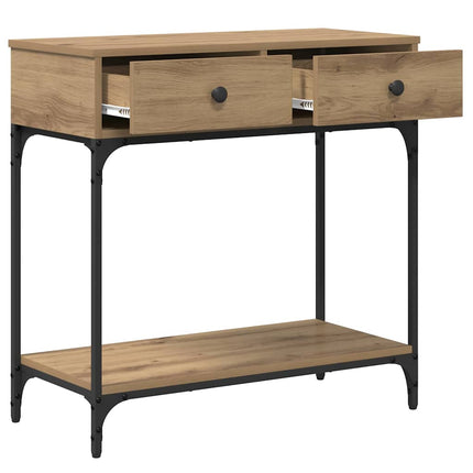 Konsolbord artisan ek 75 x 34,5 x 75 cm Konstruerat trä