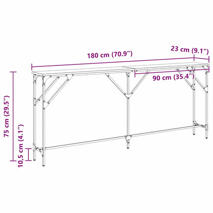 Konsolbord artisan ek 180 x 23 x 75 cm