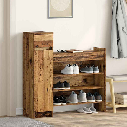 Skoskåp Gammalt trä 100,5 x 28 x 100 cm Konstruerat trä