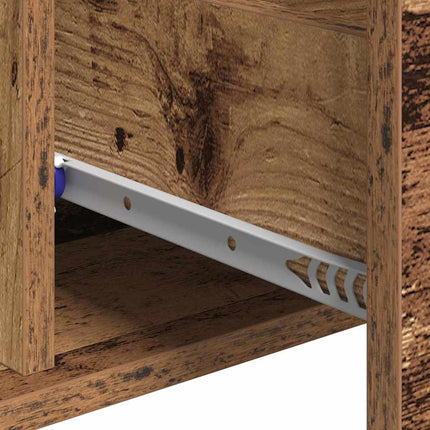 Sideboard med låda Gammalt trä 60 x 31 x 70 cm Konstruerat trä