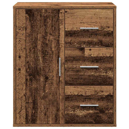 Sideboard med låda Gammalt trä 60 x 31 x 70 cm Konstruerat trä