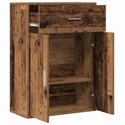 Sideboard med låda Gammalt trä 60 x 30 x 84 cm Konstruerat trä