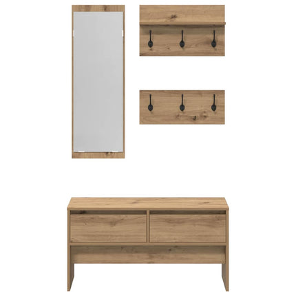 Hallmöbelset med låda 4 pcs Artisan Ek Konstruerat trä