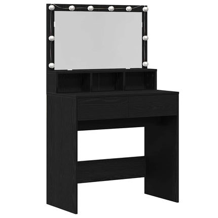 Smyckebord Svart Ek 80 x 41 x 134,5 cm Konstruerat trä