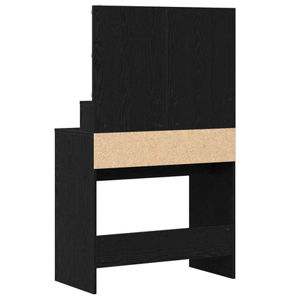 Smyckebord Svart Ek 80 x 41 x 134,5 cm Konstruerat trä