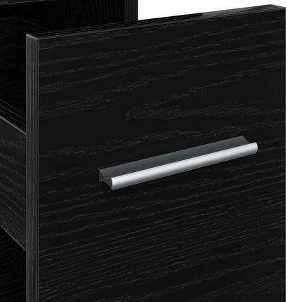 Badrumsmöbelset Svart Ek 22 x 44 x 61,5 cm Konstruerat trä