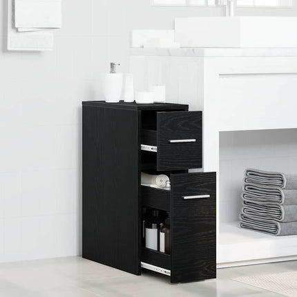 Badrumsmöbelset Svart Ek 22 x 44 x 61,5 cm Konstruerat trä