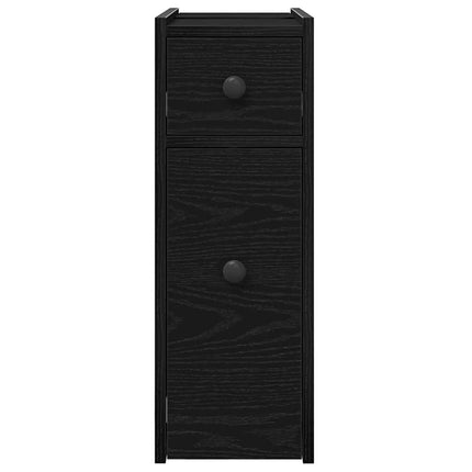 Badrumsmöbelset Svart Ek 80 x 18 x 60 cm Konstruerat trä