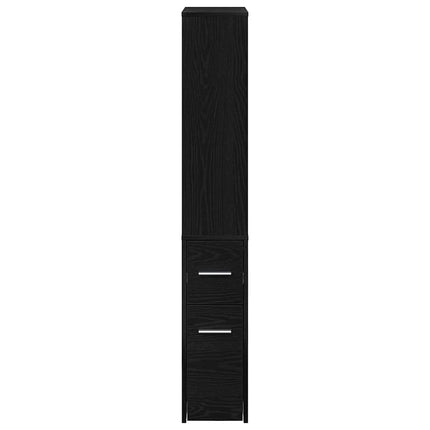 Badrumsmöbelset Svart Ek 22 x 41 x 135 cm Konstruerat trä