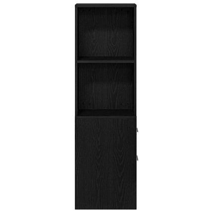 Badrumsmöbelset Svart Ek 22 x 41 x 135 cm Konstruerat trä