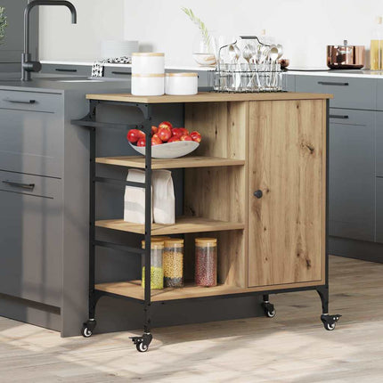 Köksvagn Artisan Ek 87.5 x 39 x 84.5 cm Konstruerat trä