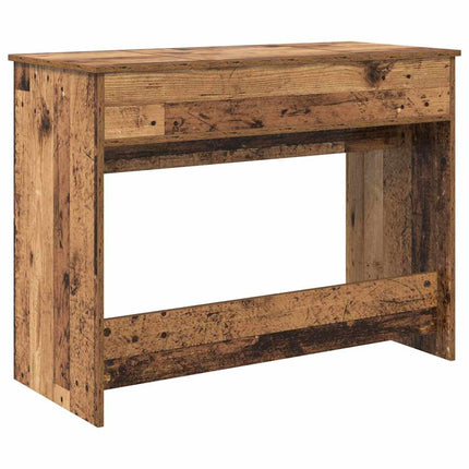 Kosmetiktabell med låda med spegel Gammalt trä 100 x 45 x 76 cm