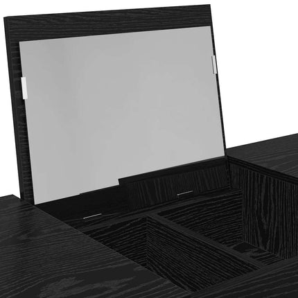 Kosmetiktabell med låda med lagring Svart Ek 100 x 45 x 76 cm