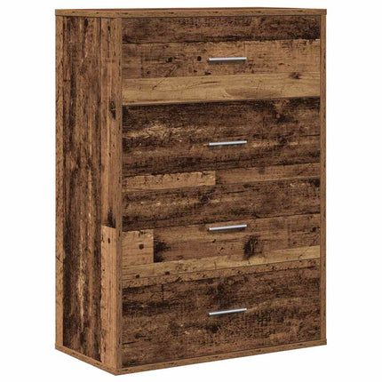 Sideboard med låda Gammalt trä 60 x 31 x 84 cm Konstruerat trä