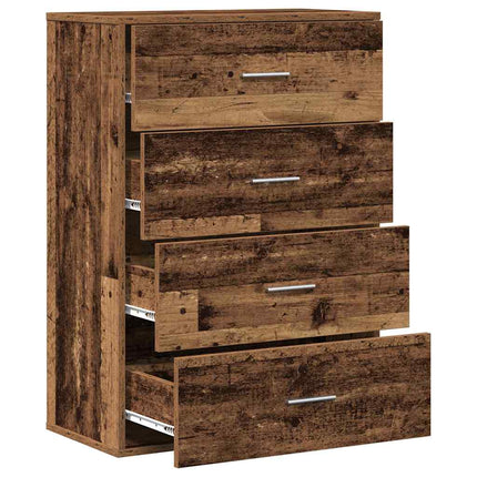 Sideboard med låda Gammalt trä 60 x 31 x 84 cm Konstruerat trä