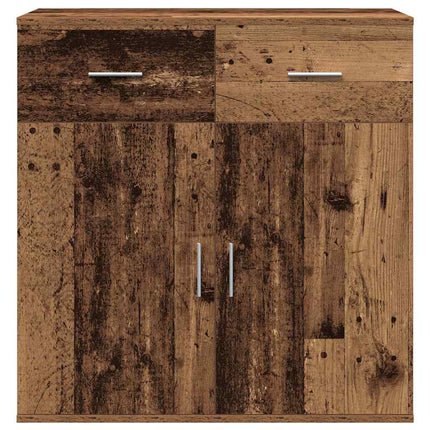 Sideboard med låda Gammalt trä 78 x 38 x 80 cm Konstruerat trä