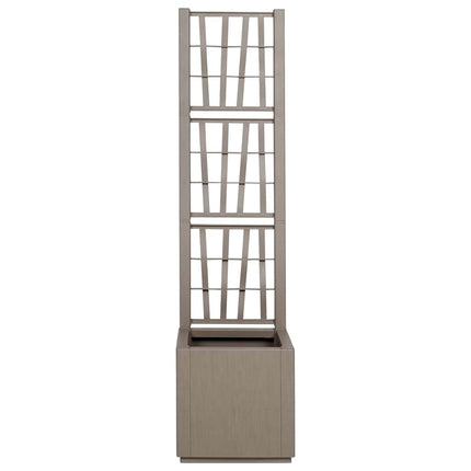 Trädgårdsplanterare med trellis Ljusbrun 36 x 36 x 140 cm PP
