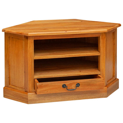 HörnTVSkåp Naturfärg 79 x 40 x 46 cm Massivt mahognyträ