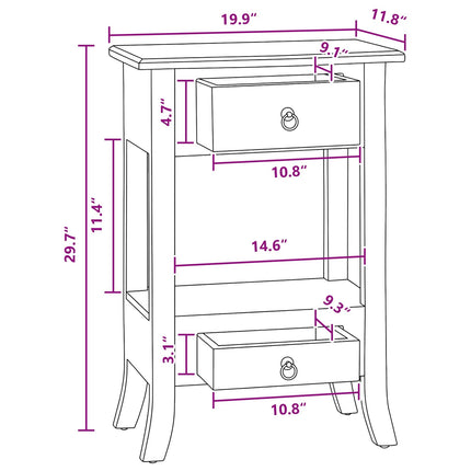 Konsolbord Naturfärg 50,5 x 30 x 75,5 cm Massivt mahognyträ