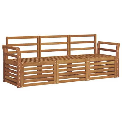 Soffgrupper 3 pcs Naturfärg Massivt Akaciaträ