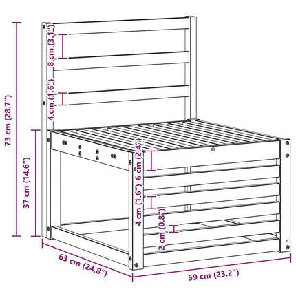 Soffgrupper 3 pcs Naturfärg Massivt Akaciaträ