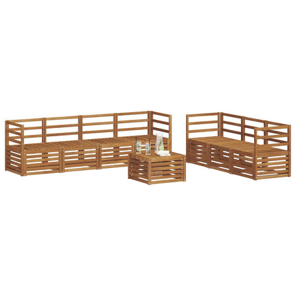 Soffgrupper 8 pcs Naturfärg Massivt Akaciaträ