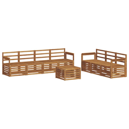 Soffgrupper 8 pcs Naturfärg Massivt Akaciaträ