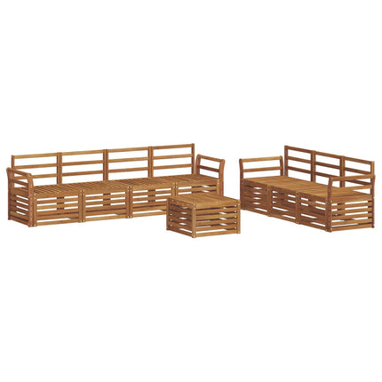 Soffgrupper 8 pcs Naturfärg Massivt Akaciaträ