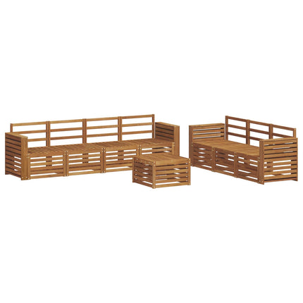Soffgrupper 8 pcs Naturfärg Massivt Akaciaträ