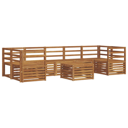Soffgrupper 8 pcs Naturfärg Massivt Akaciaträ