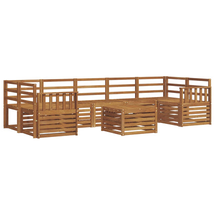 Soffgrupper 8 pcs Naturfärg Massivt Akaciaträ