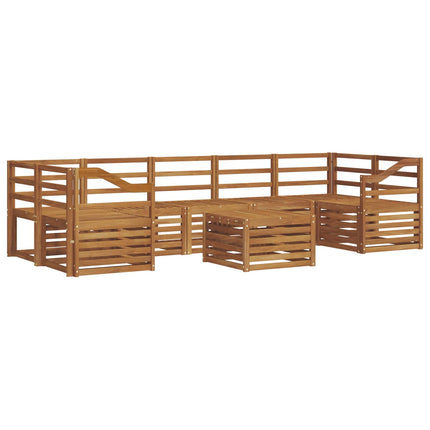 Soffgrupper 8 pcs Naturfärg Massivt Akaciaträ