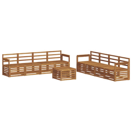 Soffgrupper 9 pcs Naturfärg Massivt Akaciaträ