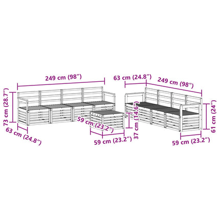 Utomhussoffset 9 st Naturlig
