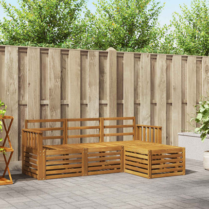 Utomhussoffset 4 pcs Naturfärg