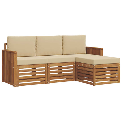 Utomhussoffset 4 st Naturlig och Beige