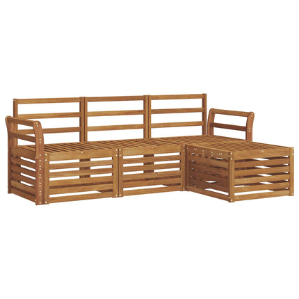 Utomhussoffset 4 pcs Naturfärg