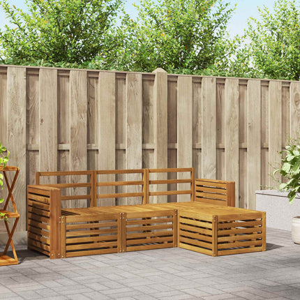 Utomhussoffset 4 pcs Naturfärg