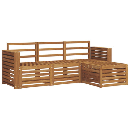 Utomhussoffset 4 pcs Naturfärg