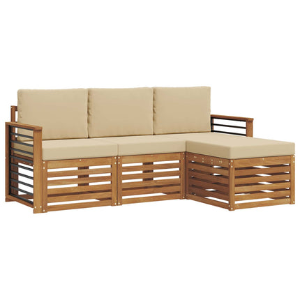 Utomhussoffset 4 st Naturlig och Beige