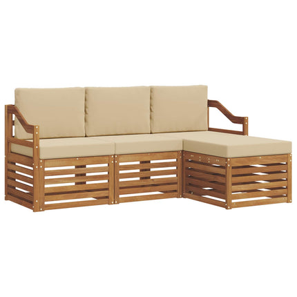 Utomhussoffset 4 st Naturlig och Beige