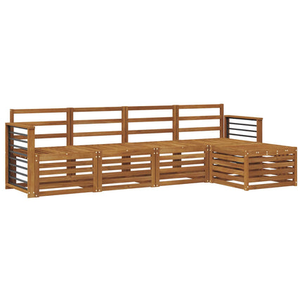 Soffgrupper 5 pcs Naturfärg Massivt Akaciaträ