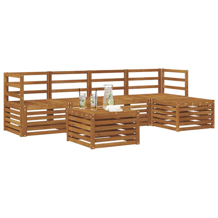 Utomhussoffset 6 pcs Naturfärg