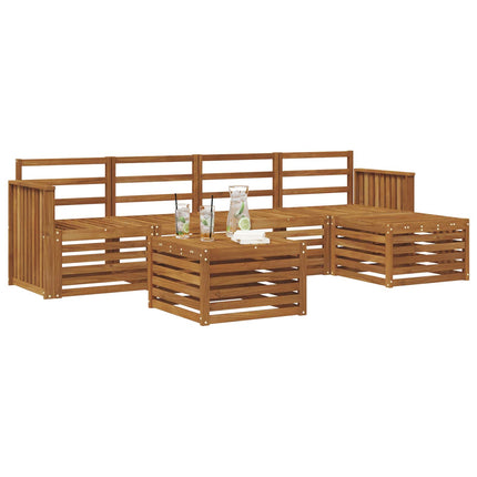 Utomhussoffset 6 pcs Naturfärg