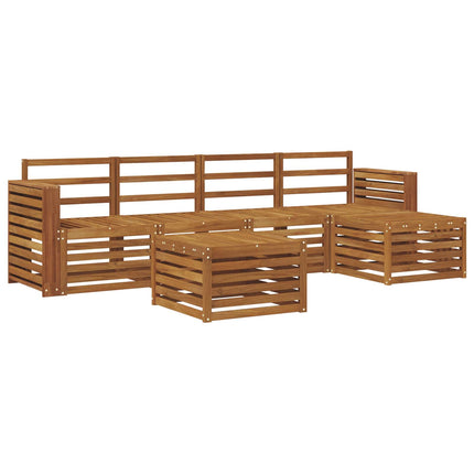 Utomhussoffset 6 pcs Naturfärg