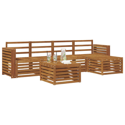 Utomhussoffset 6 pcs Naturfärg