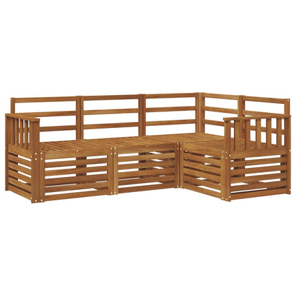 Soffgrupper 4 pcs Naturfärg Massivt Akaciaträ