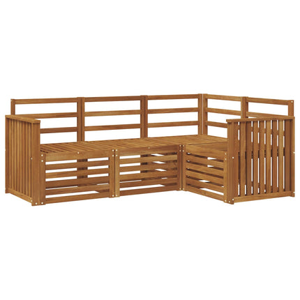 Soffgrupper 4 pcs Naturfärg Massivt Akaciaträ
