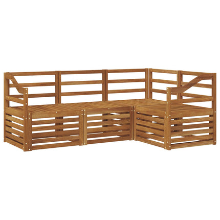 Soffgrupper 4 pcs Naturfärg Massivt Akaciaträ