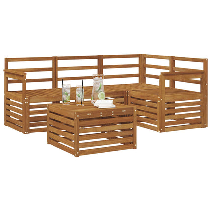 Utomhussoffset 5 pcs Naturfärg